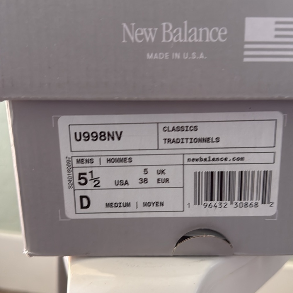 New Balance 998 navy/silver EU38 - Picture 7 of 7
